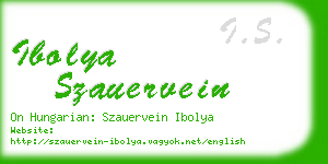 ibolya szauervein business card